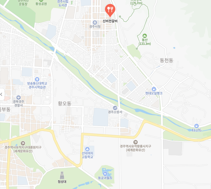 경주 신비 전갈비 위치 지도 정보