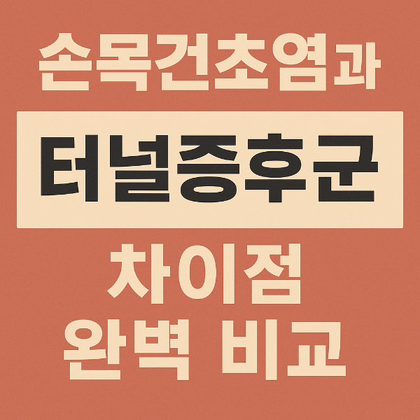 손목건초염과 터널증후군 차이점 완벽 비교
