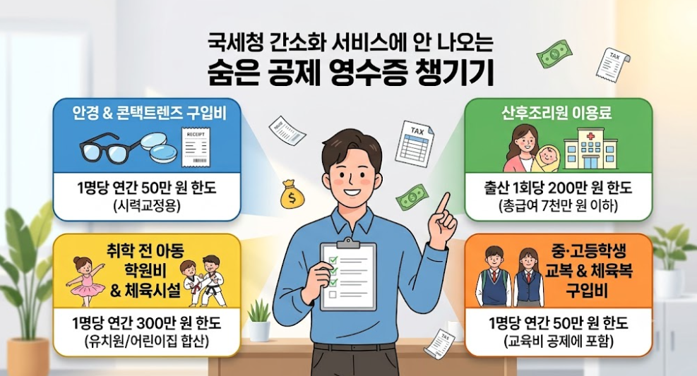 "홈택스에 없다고 포기 마세요" 연말정산 간소화 서비스에 안 나오는 숨은 공제 4가지