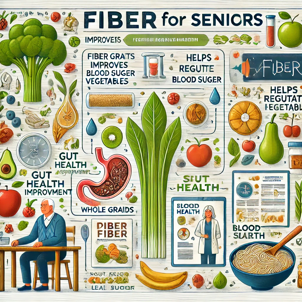 노인을 위한 식이섬유: 소화 개선, 혈당 조절, 건강 유지까지 한번에 하는 이미지