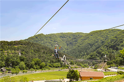 정읍 구철초 짚와이어 모습