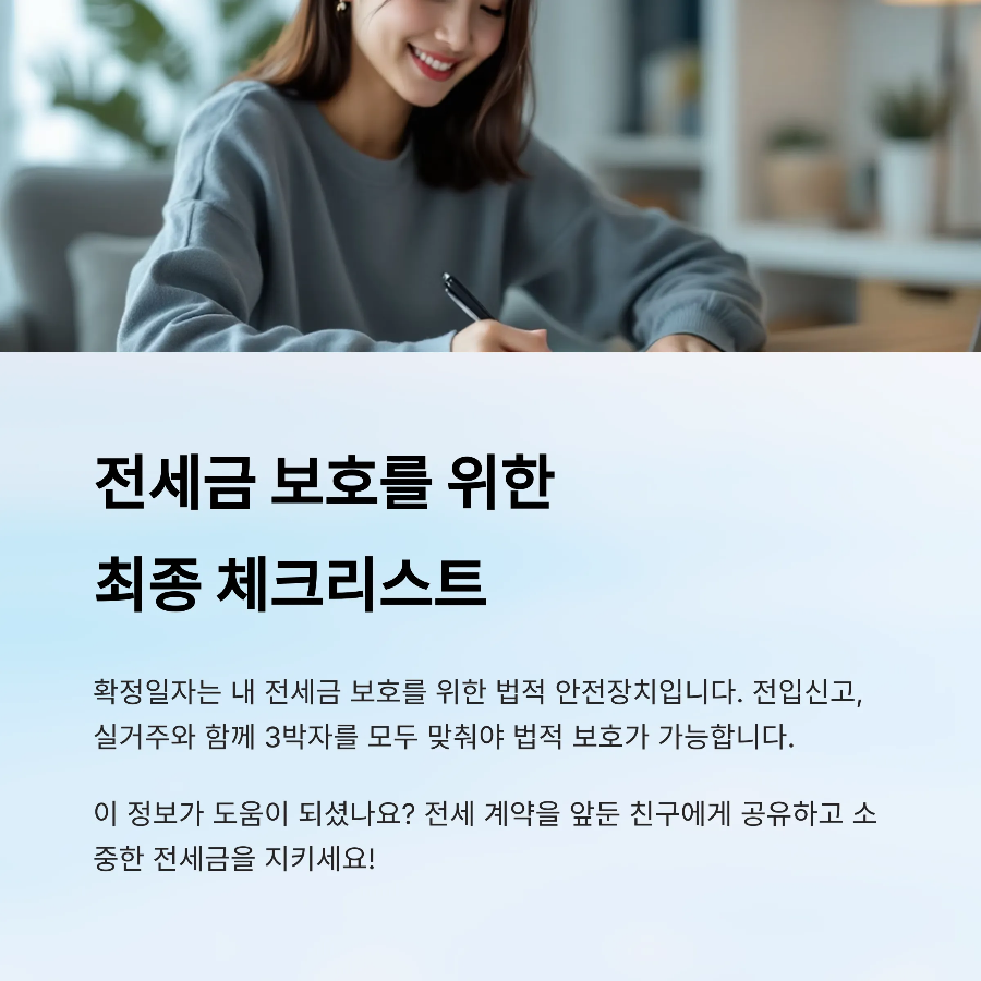 전세금 보호를 위한 최종 체크리스트