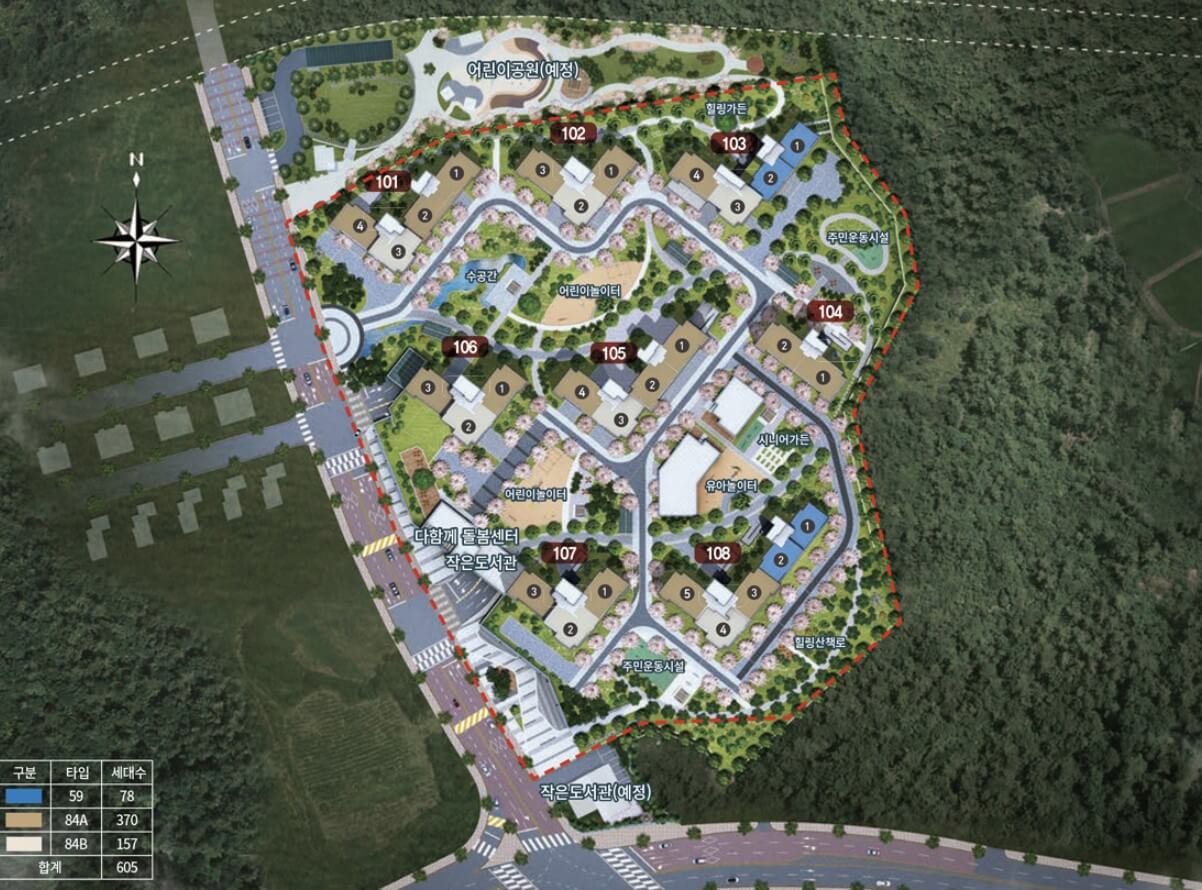 이천 휴먼빌 에듀파크시티 단지 배치도
