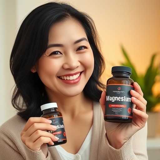 피로회복에 좋은 마그네슘을 먹는 여성