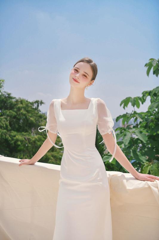 아로아 셀프웨딩 드레스대여 머메이드 브라이덜샤워 2부 피로연 스냅 촬영 돌잔치 원피스