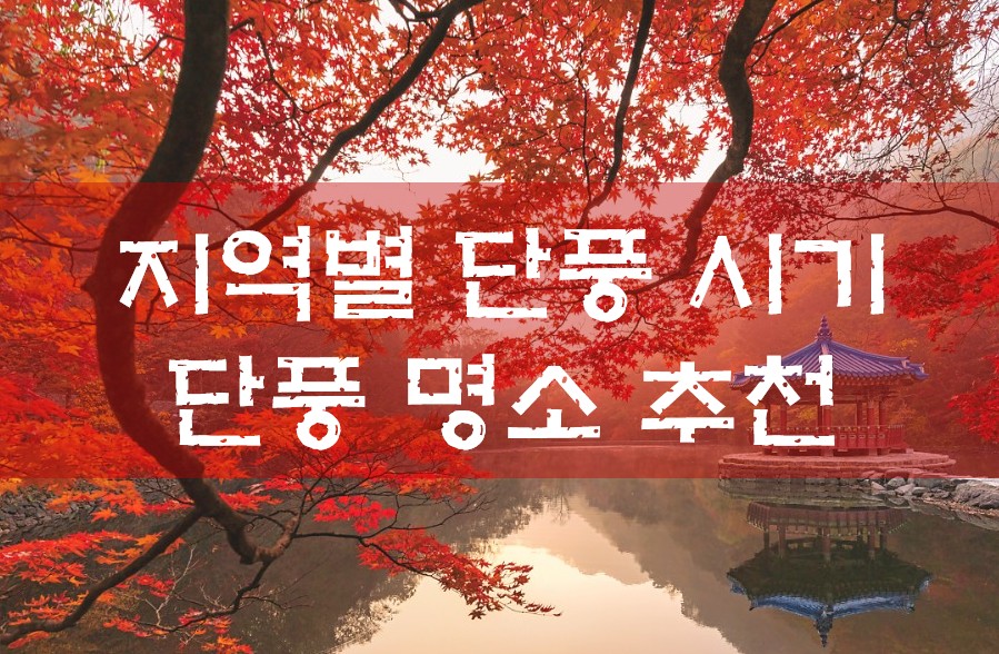 지역별 단풍 시기 단풍 명소 추천