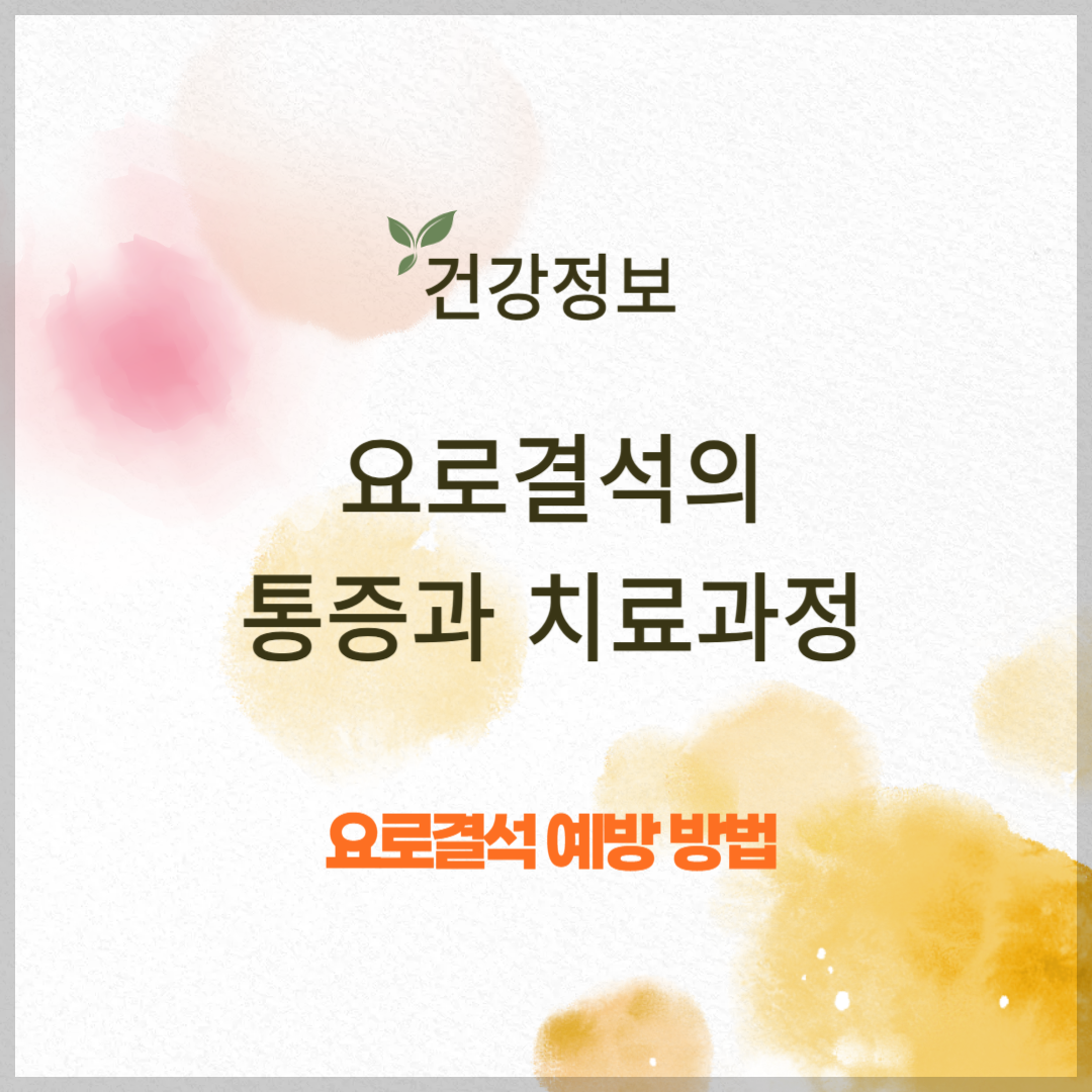 요로결석의 원인과 증상, 치료방법