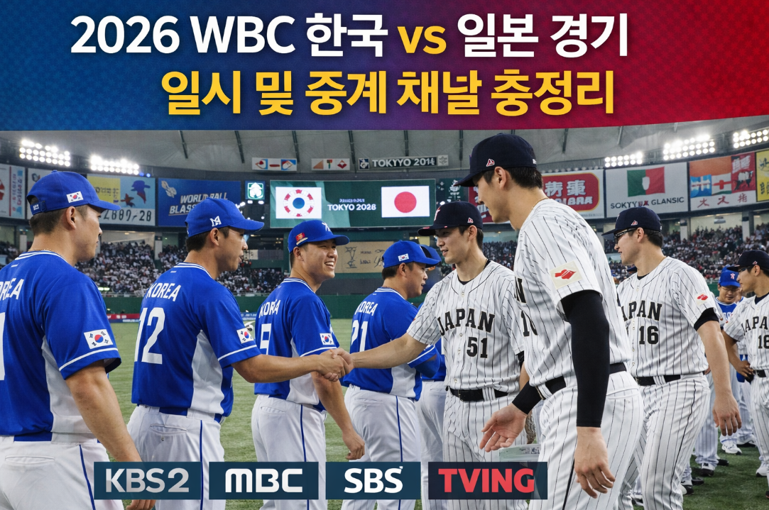 2026 WBC 한일전 경기 일시 및 중계 채널 3분 총정리