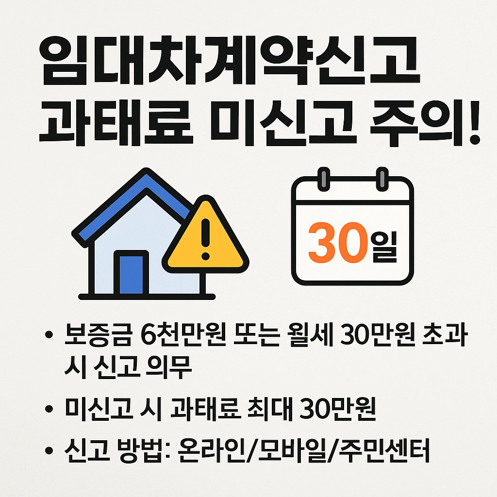 임대차계약신고 과태료 미신고 해결 방법