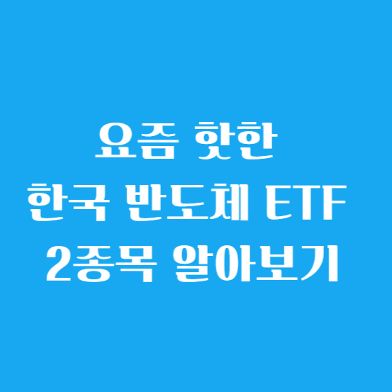요즘 핫한 한국 반도체 ETF 2종목 알아보기