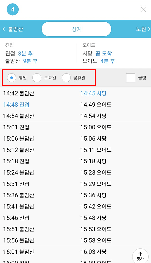지하철 막차 시간표