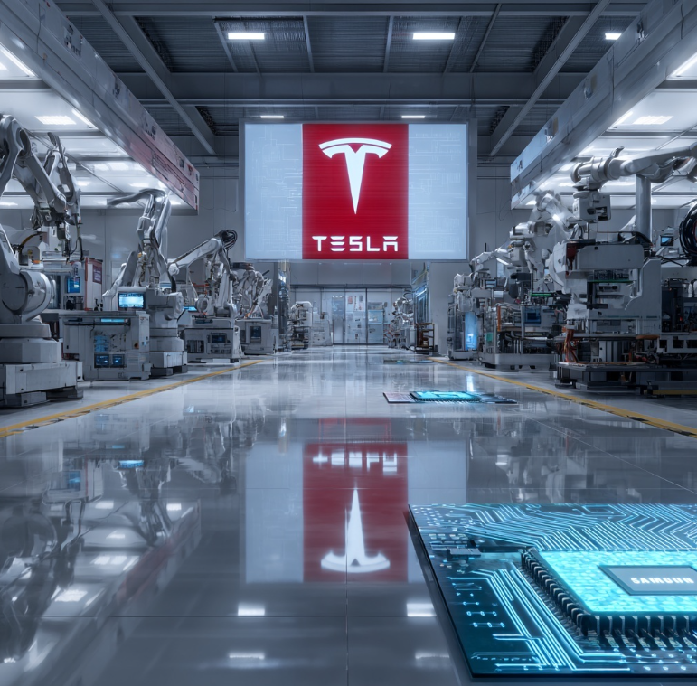 삼성전자 테슬라의 두뇌를 찍는다 삼성전자 주가,테슬라 주가 동향