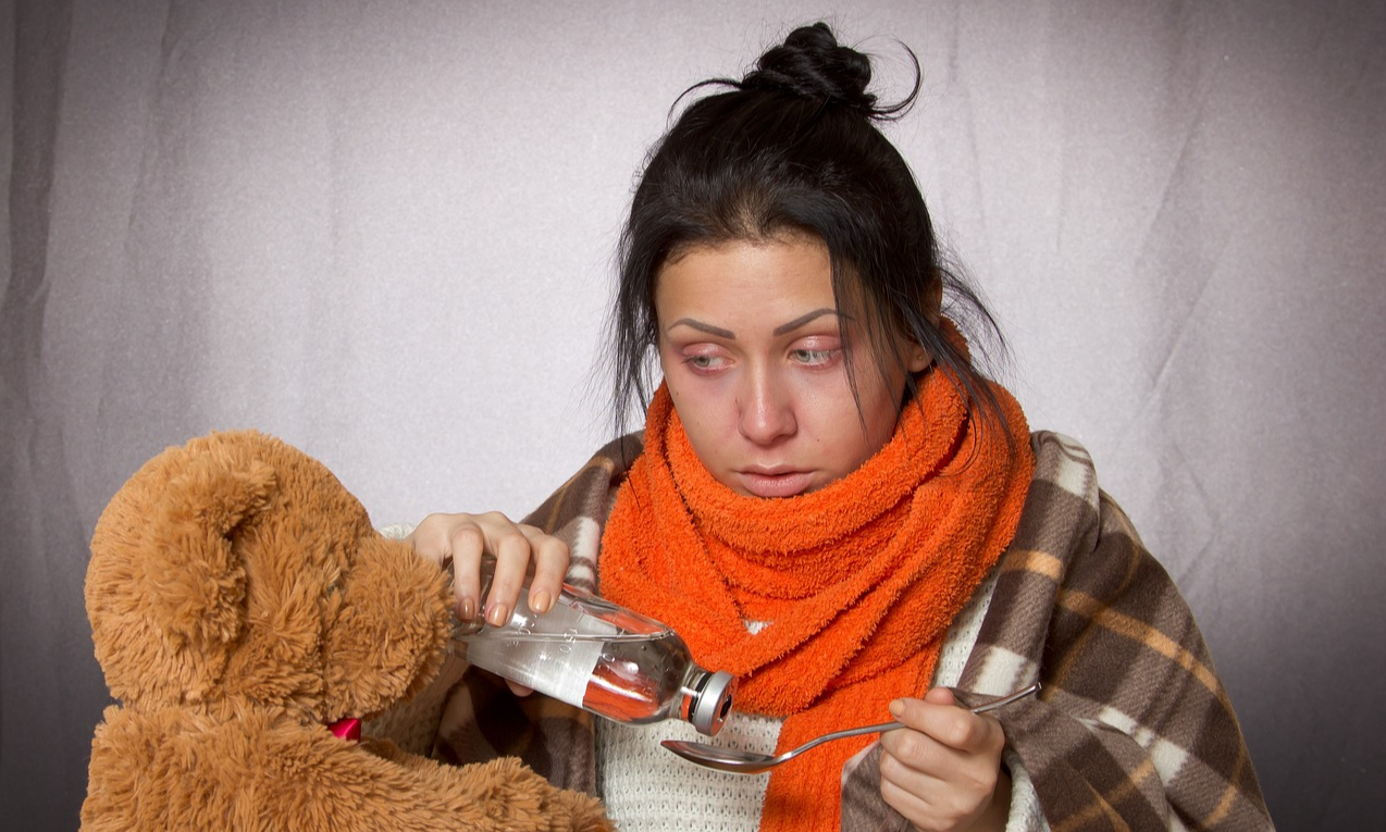 독감에 걸린 여자