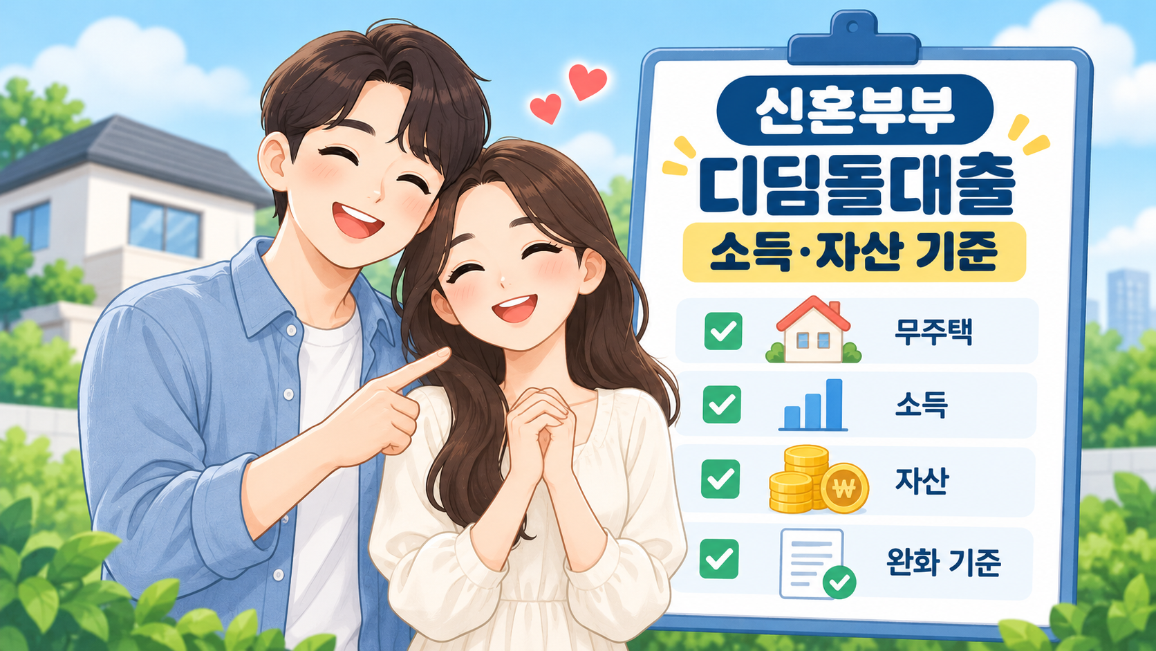 신혼부부 디딤돌대출 금리와 소득·자산 기준