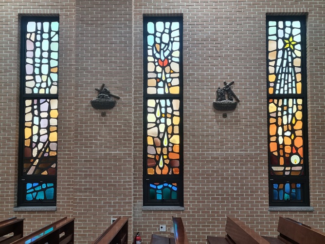 세종 도원성당 스테인드글라스