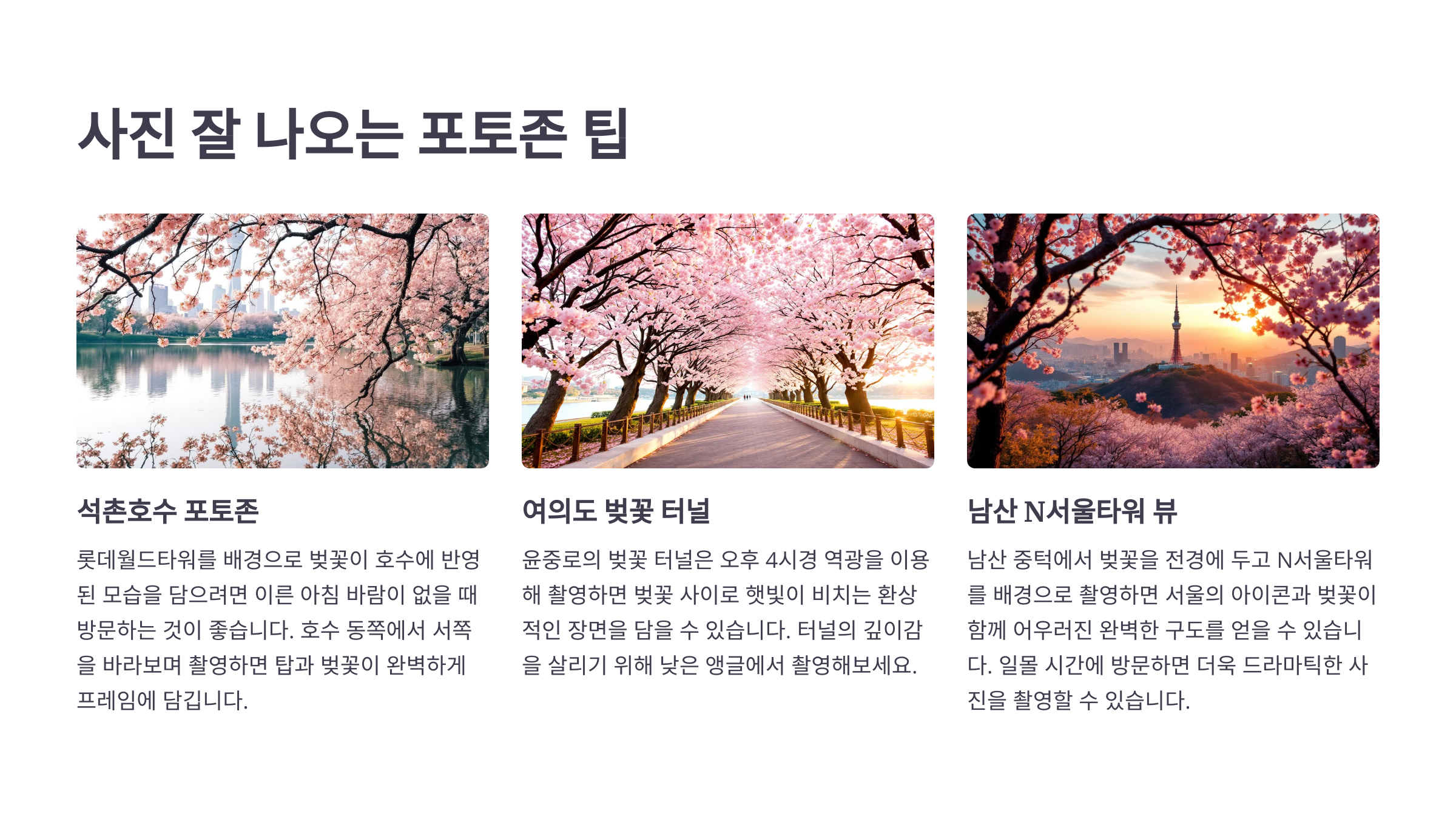 사진 잘 나오는 포토존 팁