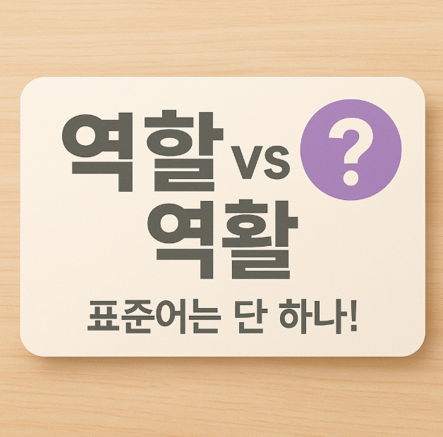 역할 역활 - 헷갈리는 맞춤법, 표준어는 단 하나 라고 물음표와 맞는 맞춤법을 나타낸 이미지