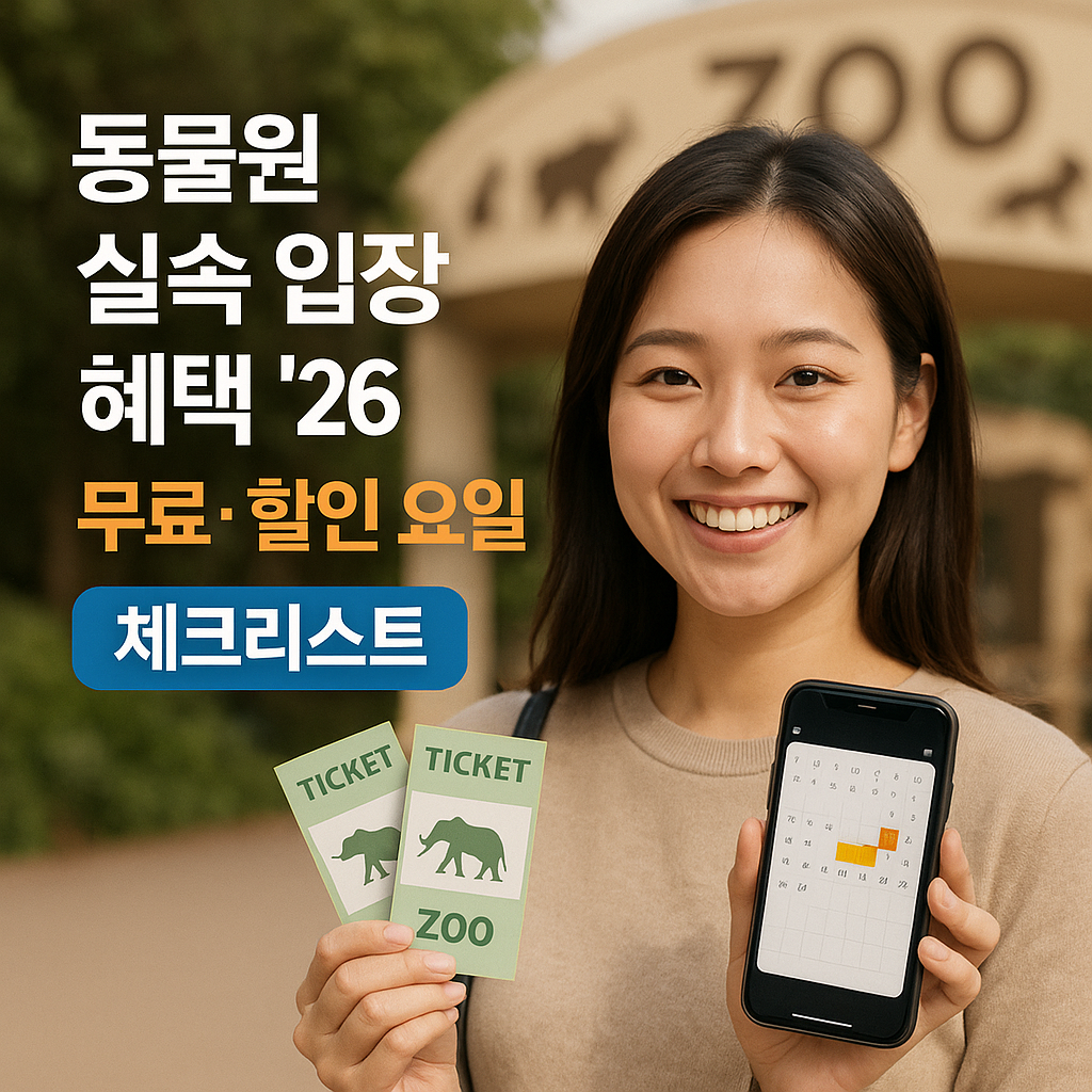 동물원 실속 입장 혜택 ’26 | 무료·할인 요일 체크리스트