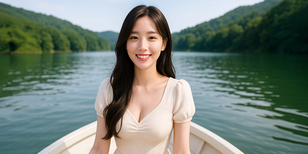 꿈속에서잔잔한물위에서배를타고있는사람