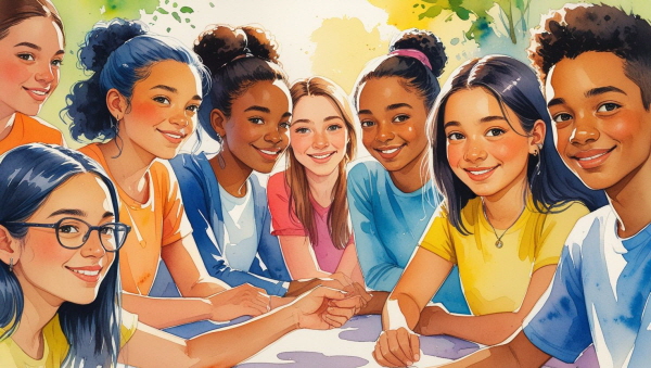 ENFP 자녀는 밝고 따뜻합니다. 사람을 좋아하고, 감정에 민감하며, 세상의 작은 변화에도 마음을 활짝 엽니다에 관한 그림