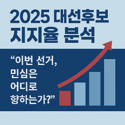 지지율 1위는 누구? 2025 대선후보 민심의 흐름 총정리!