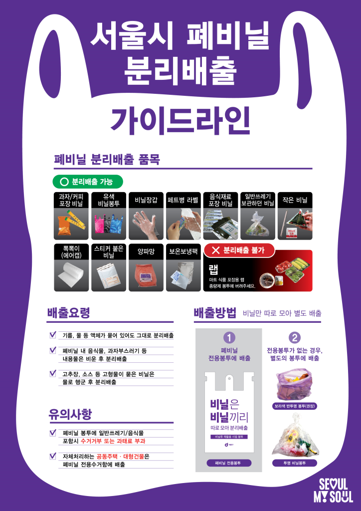 서울시 폐비닐 분리배출 가이드라인