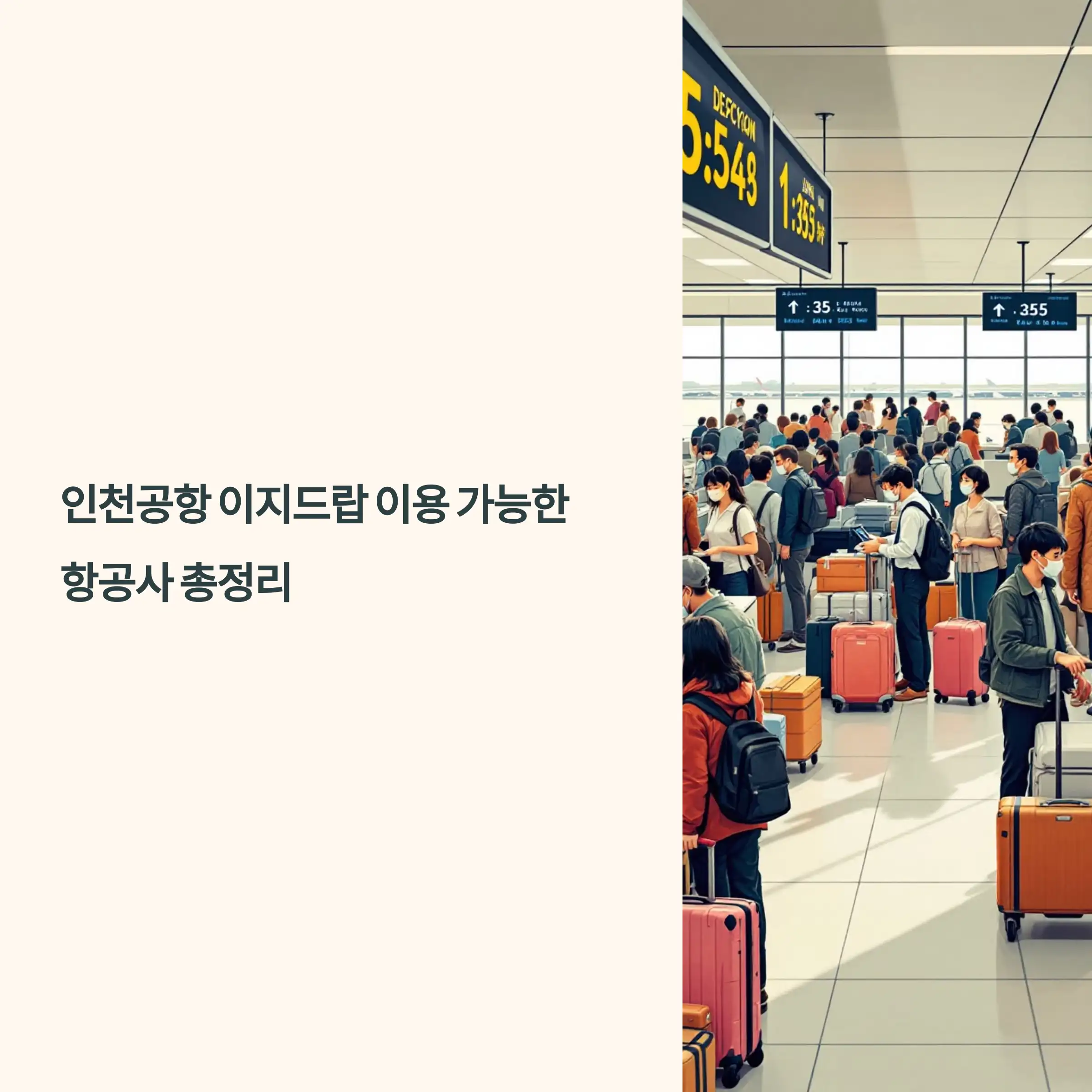 인천공항 이지드랍 이용 가능한 항공사 대한항공