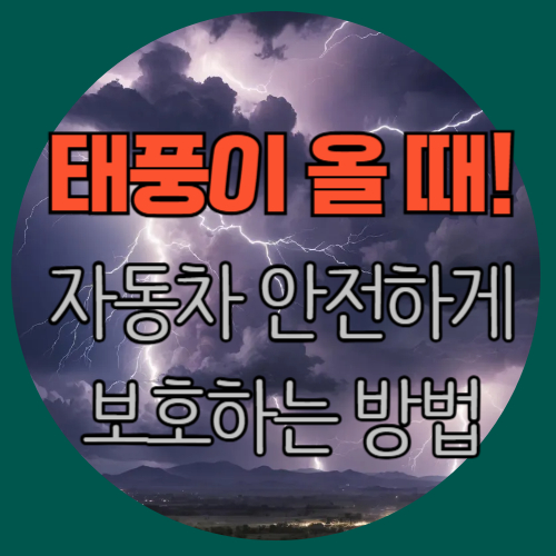 태풍이 올 때 자동차 안전하게 보호하는 방법