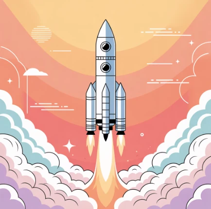 구글 안티그래비티 단어처럼 중력을 거스르는 우주선 예시 일러스트