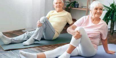 노인요가운동 이미지사진