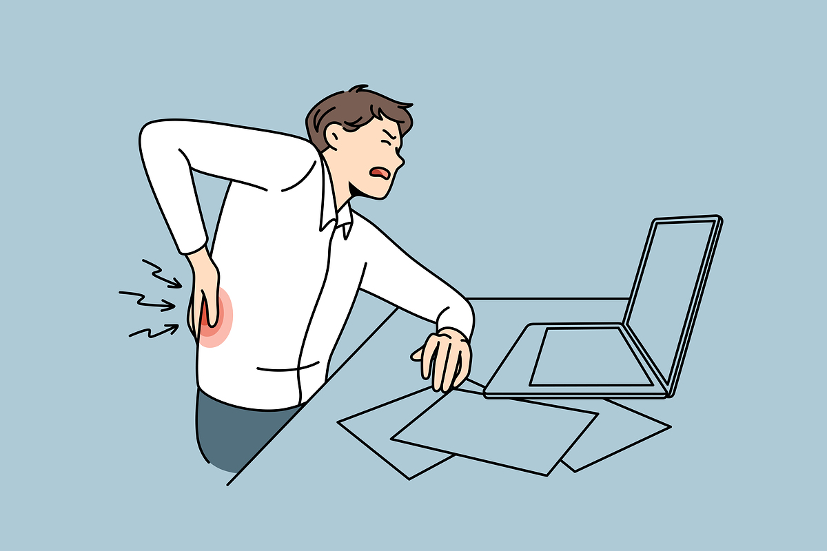 허리통증 - 잘못된 자세