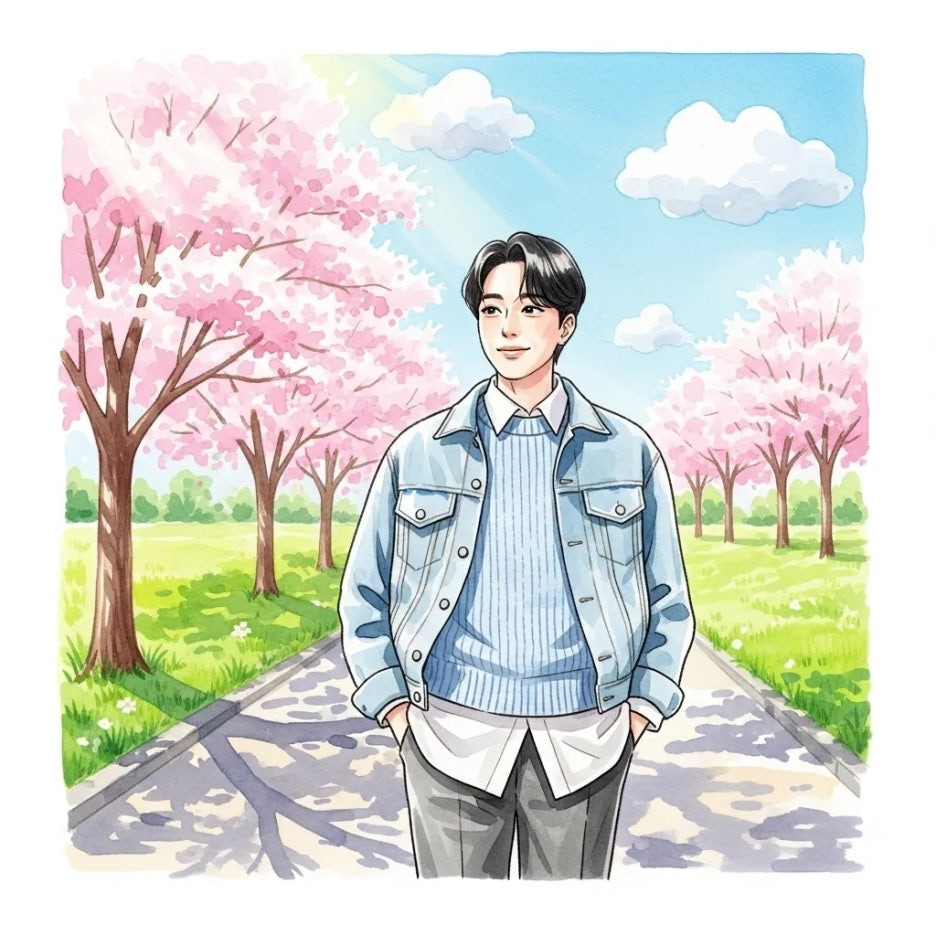 10도 초반 날씨에 가볍게 걸쳐 활동하는 세련된 코디.