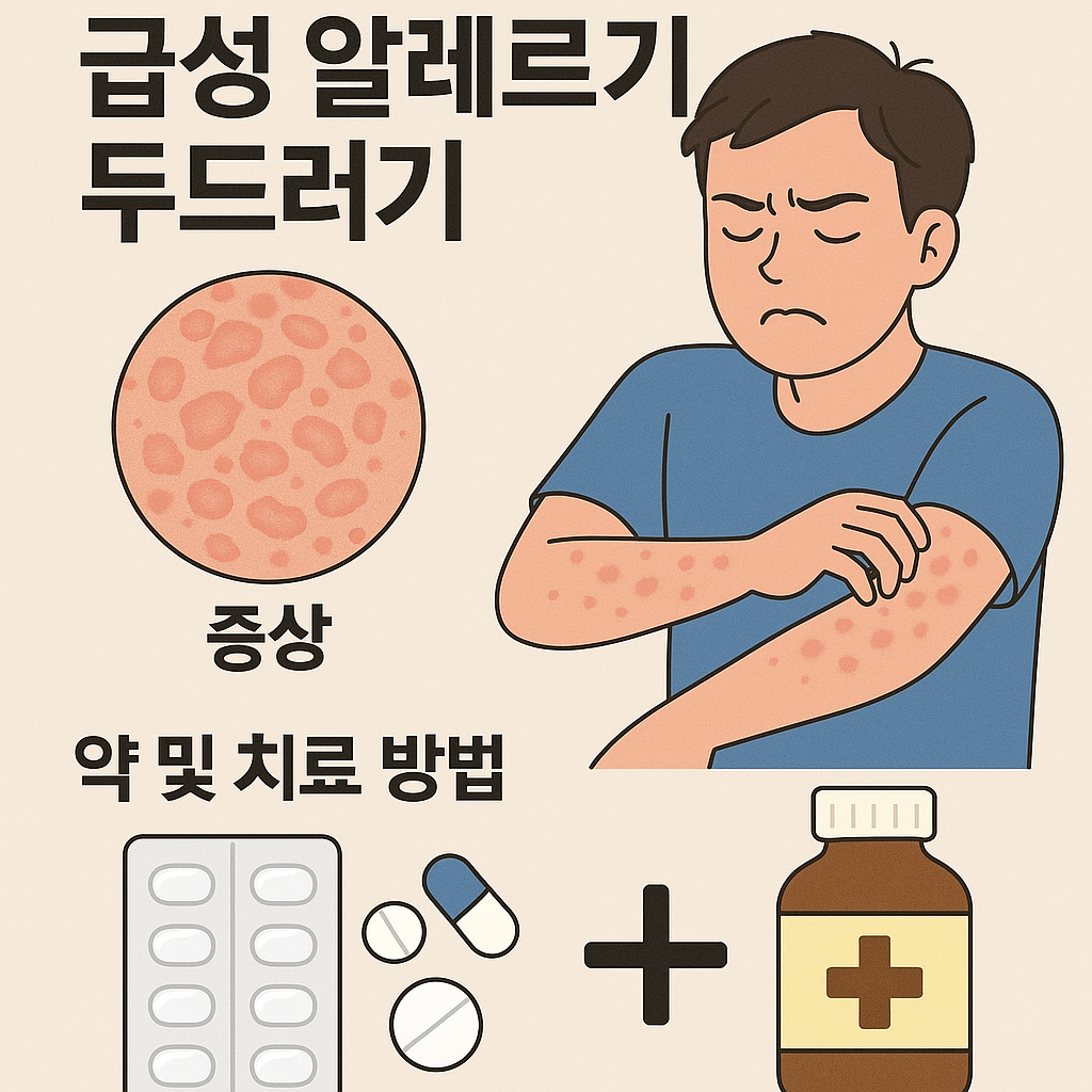 급성 알레르기 두드러기 증상