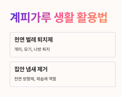 계피가루 활용법