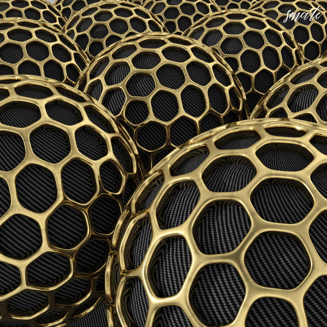 나노입자를 그린 추상이미지