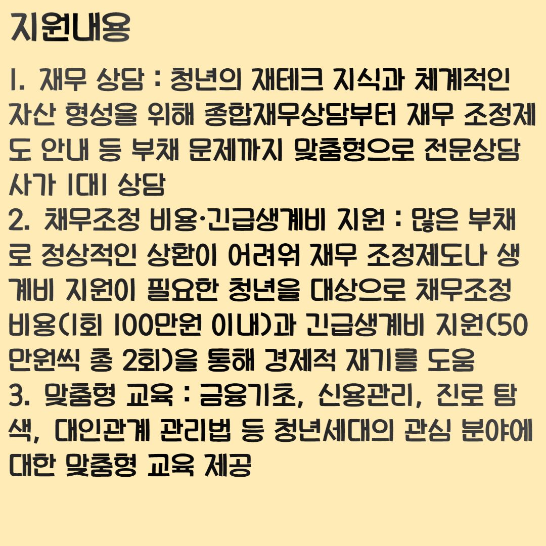 부산 청년 신용회복지원