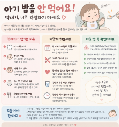 아기 밥을 안 먹어요, 먹태기 때 어떻게 해야 할까?