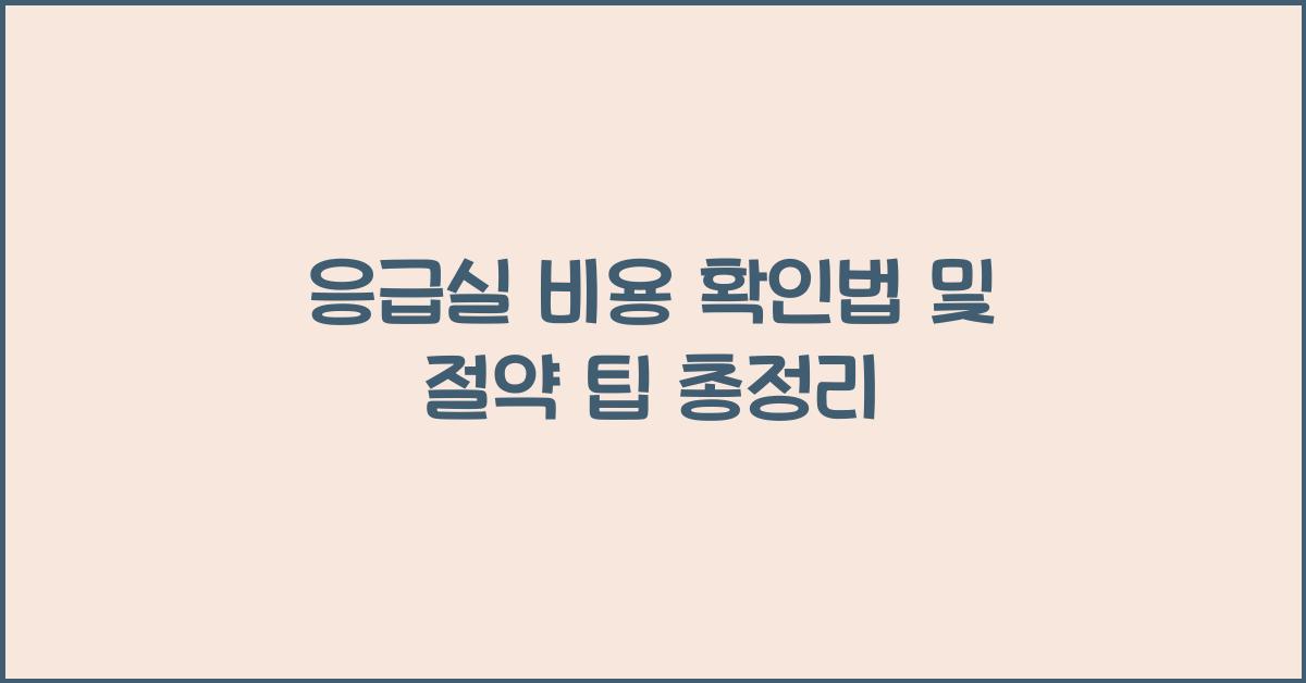 응급실 비용