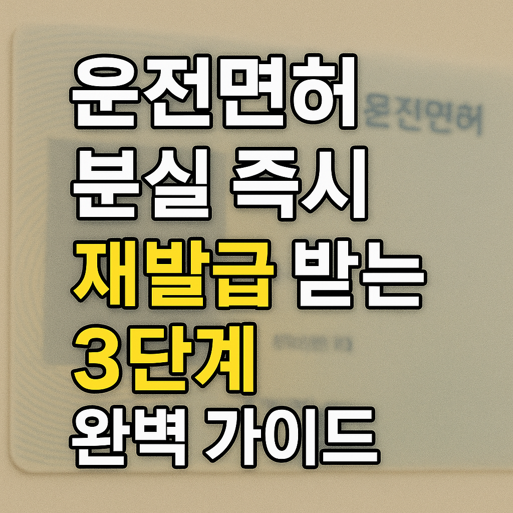 운전면허 분실 즉시 재발급 받는 3단계 완벽 가이드