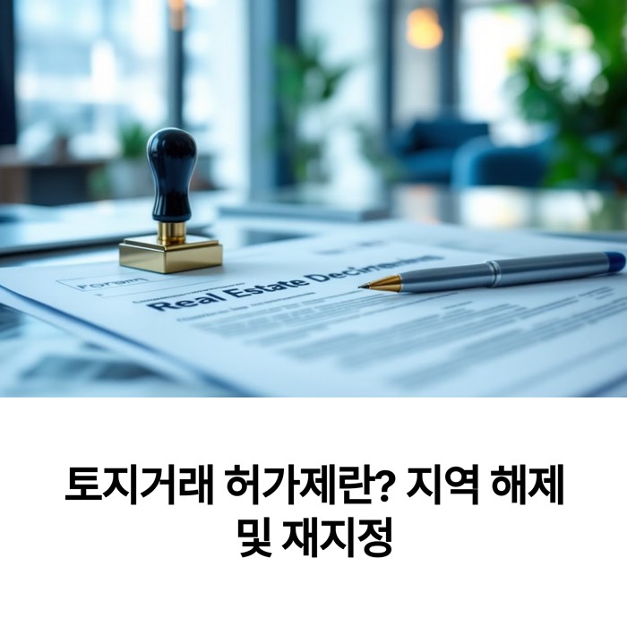 토지거래 허가제란? 지역 해제 및 재지정 요약 이미지