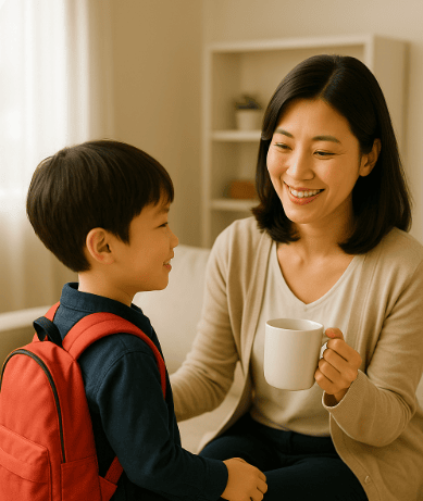 1시간 늦게 출근해서 여유로운 등원준비