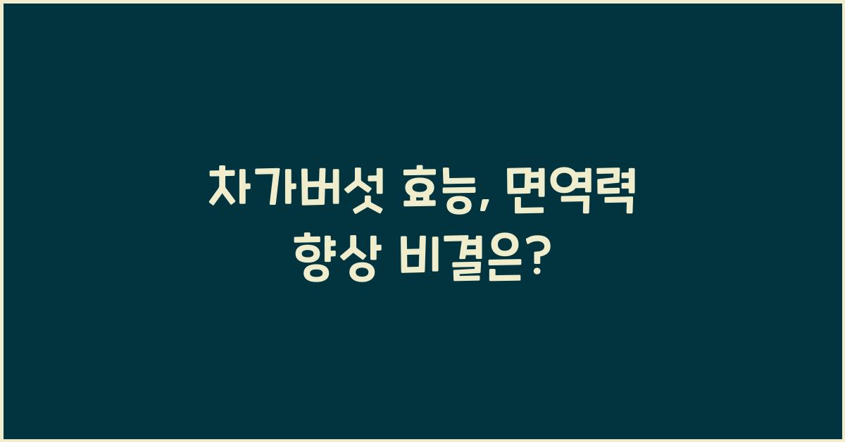 차가버섯 효능