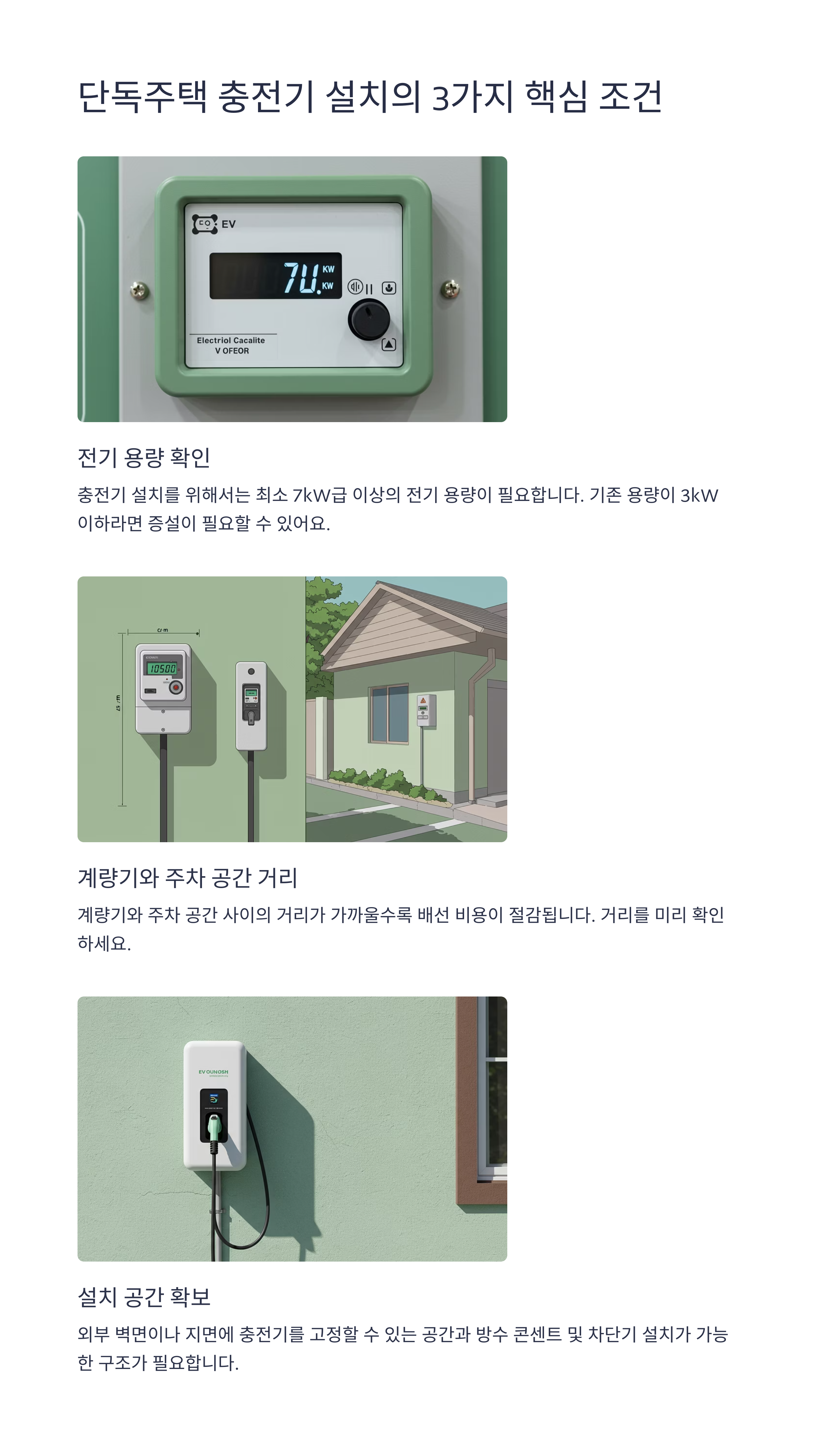 단독주택 전기차 충전기 설치 대표 이미지