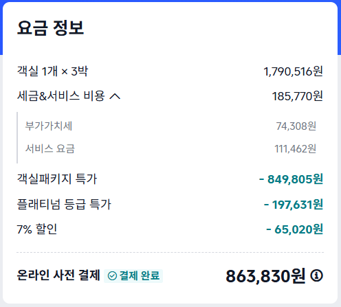 트립닷컴 라구나가든호텔 이용가격