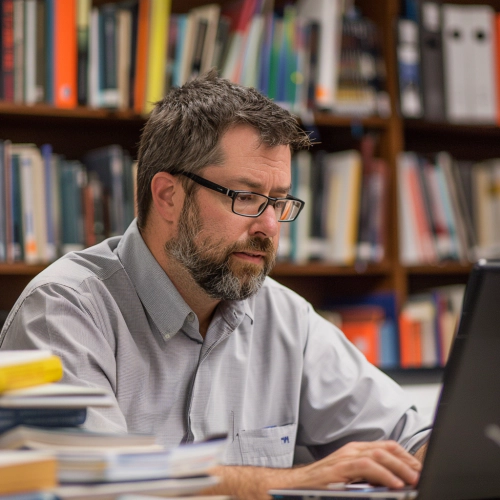 학술연구에-몰입하고-있는-대학교-석좌교수