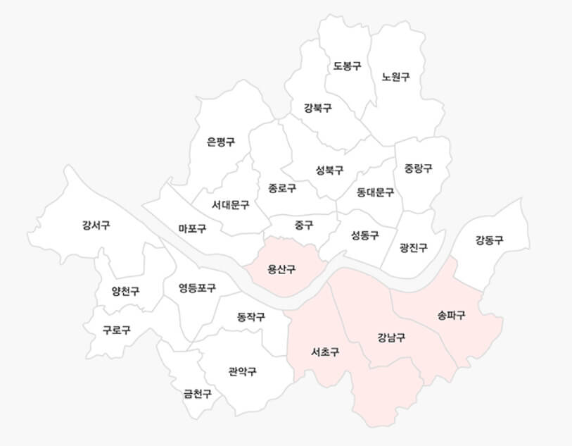 조정대상지역 지도