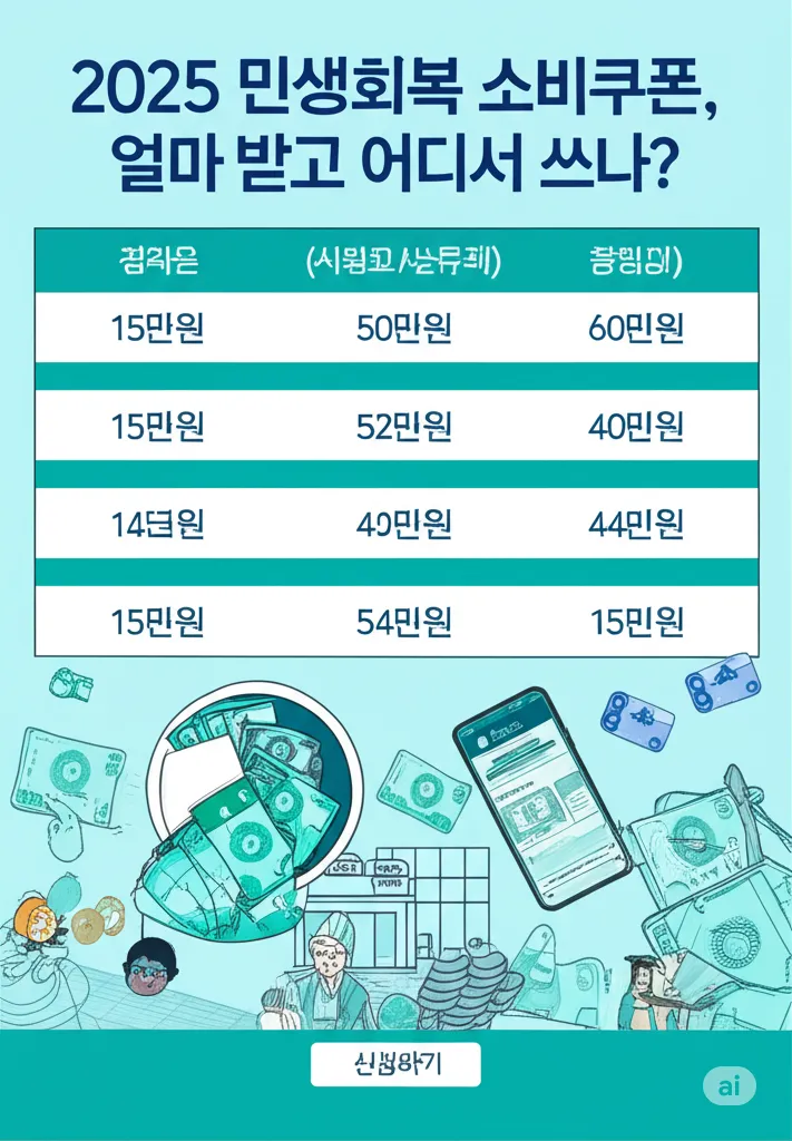 민생회복 소비쿠폰-지급금액