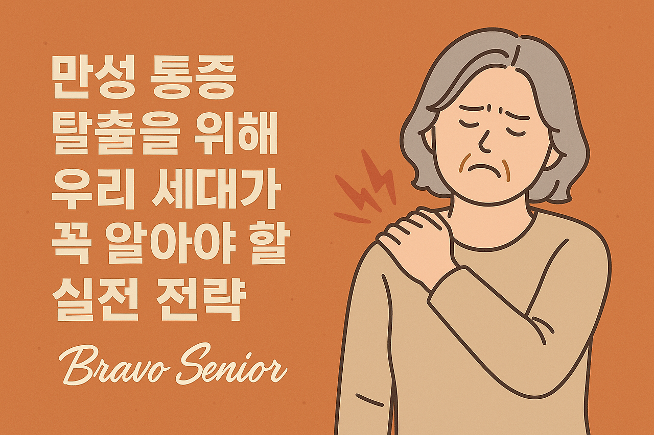 통증에 시달리는 여성시니어