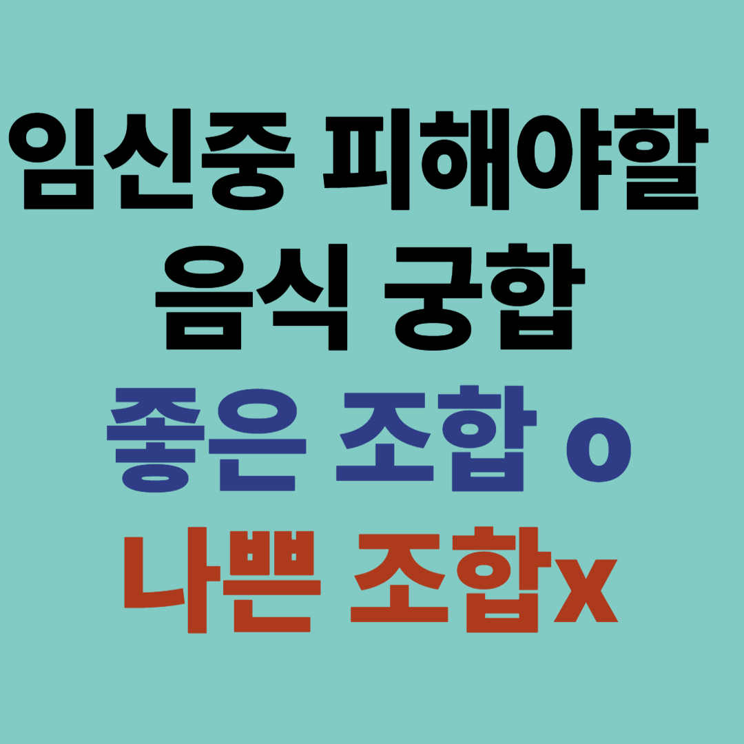 임신중 음식 먹으면 안되는 것 추천 음식 조합 나쁜 음식