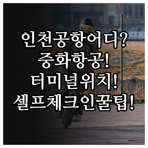 인천공항 중화항공 터미널 위치와 셀프..